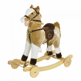 Качалка-лошадка Pituso с колёсами Серый с белым