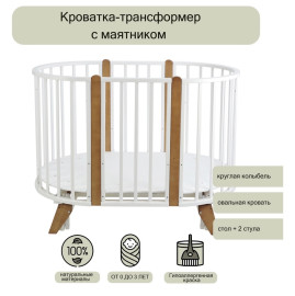 СКВ кроватка-трансформер с маятником