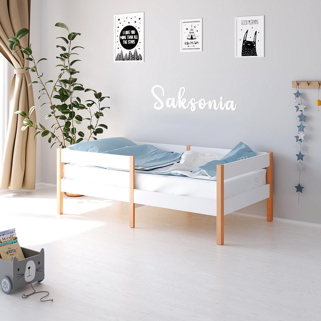 Детская кровать Pituso SAKSONIA БП-00003752, 80x160 см, белый