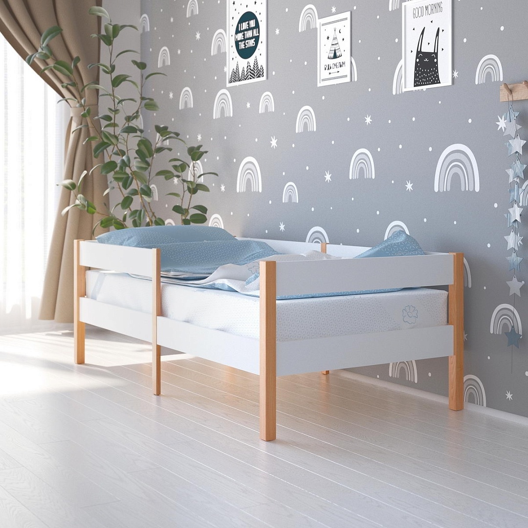 Детская кровать Pituso SAKSONIA БП-00003752, 80x160 см, белый