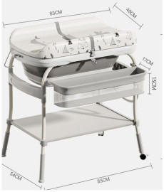 4Moms Ванночка с подставкой, 85x54 см, белый, серый