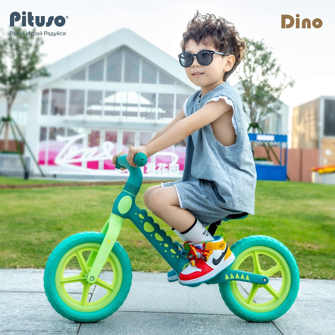 PITUSO Беговел Dino, колеса EVA 12" Зелёный/Green
