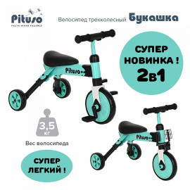 Велосипед трехколесный Pituso Букашка Green/Зеленый